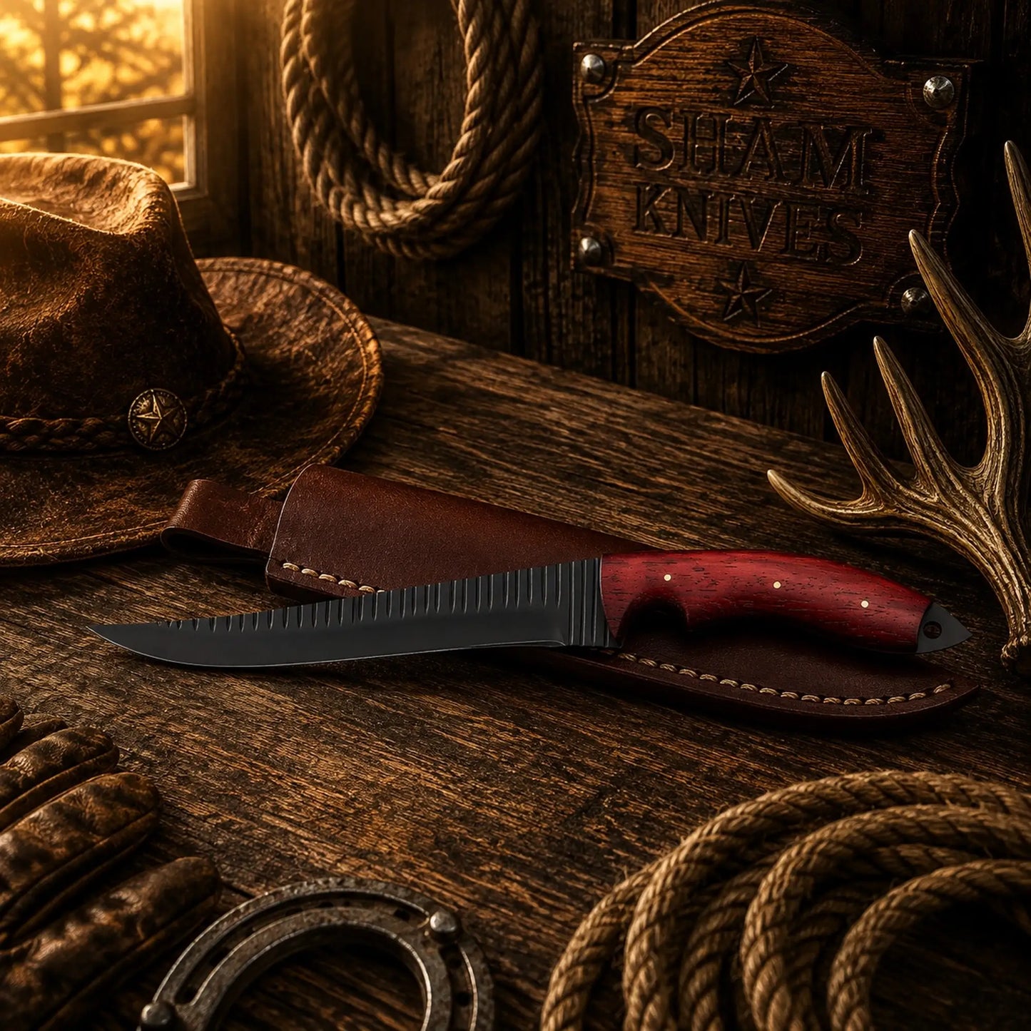 Handmade 1095 Carbon Steel Fillet Knife – Red Padauk Wood Handle