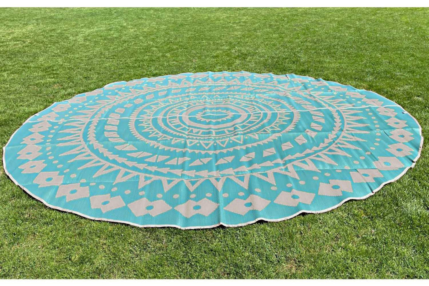 Life inTents Boho Style Bell Tent Floor | Half Moon Rug Set