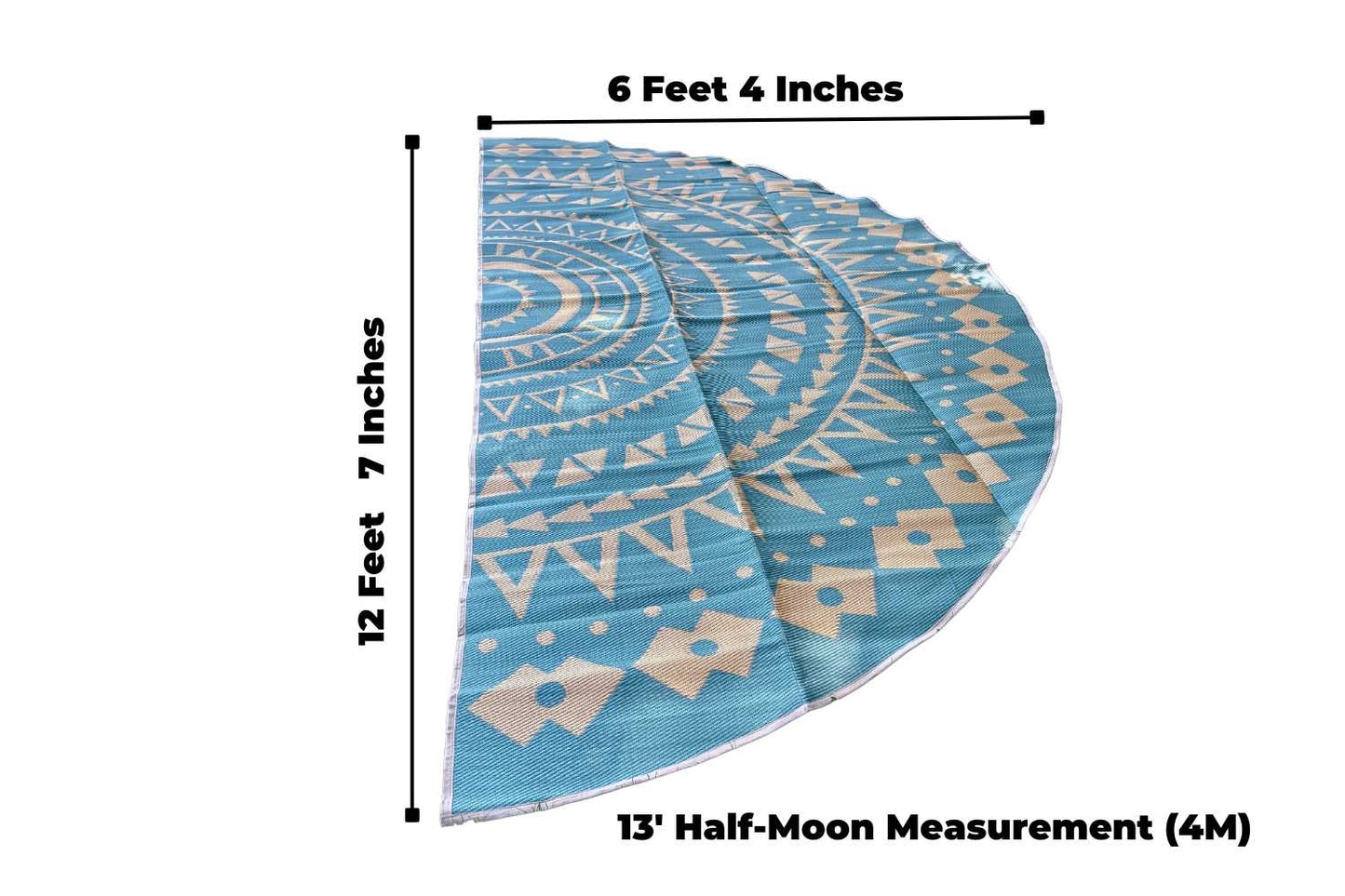 Life inTents Boho Style Bell Tent Floor | Half Moon Rug Set