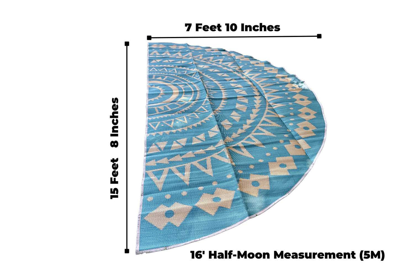 Life inTents Boho Style Bell Tent Floor | Half Moon Rug Set