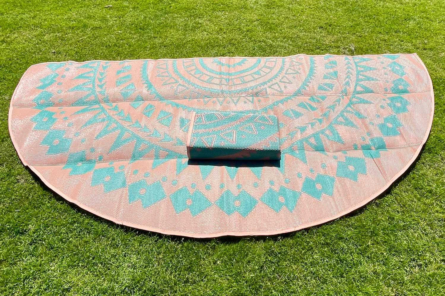 Life inTents Boho Style Bell Tent Floor | Half Moon Rug Set