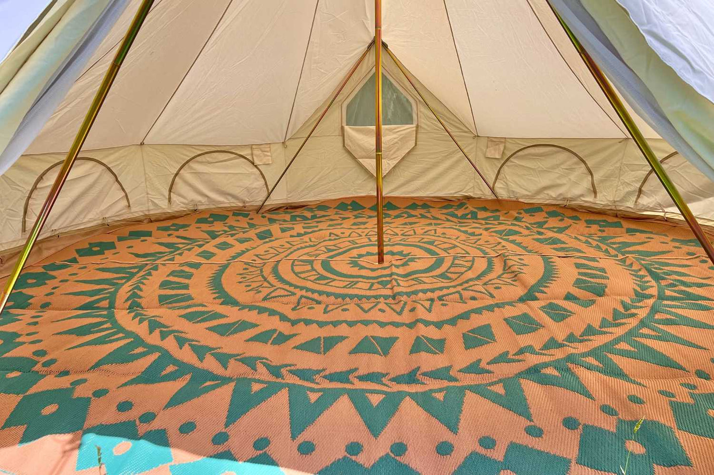 Life inTents Boho Style Bell Tent Floor | Half Moon Rug Set
