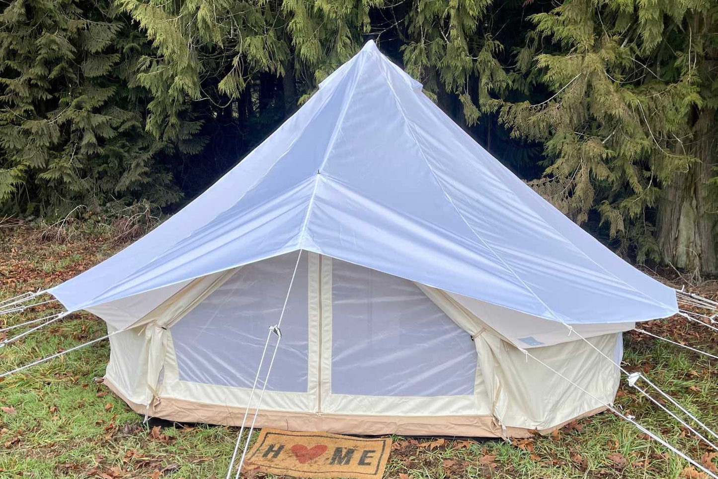 Life inTents Canvas Tent 4M (13 Ft) Life inTents Bell Tent Fly Cover for Frenweh and Stella Tents