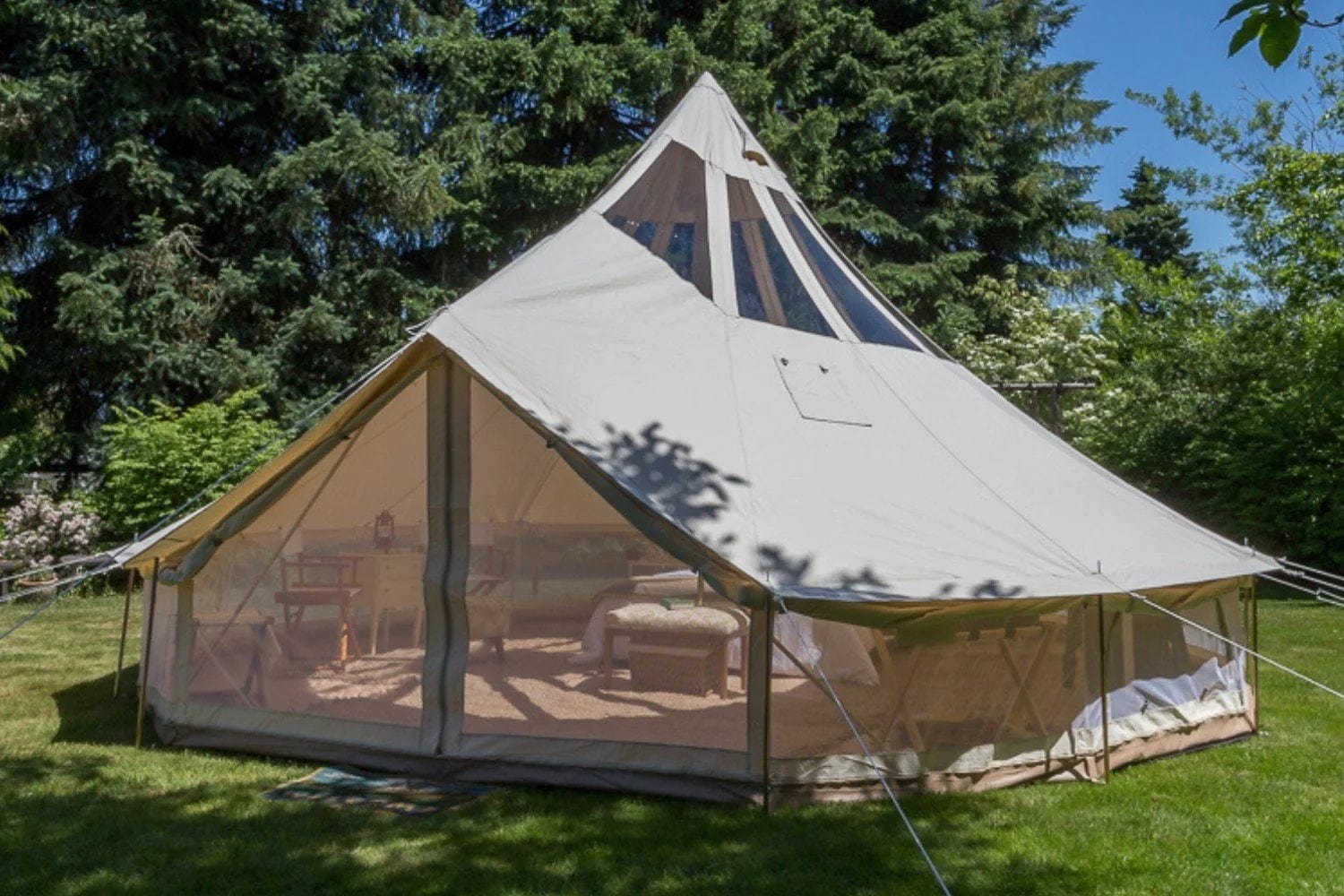 Life inTents Canvas Tent Life inTents Stella™ Stargazing 360 View Canvas Bell Tent 20' (6 Meters)