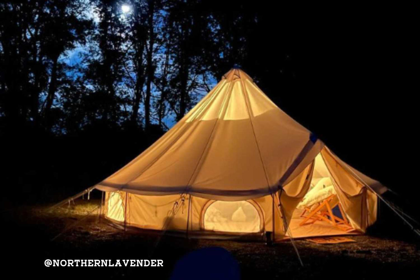 Life inTents Canvas Tent Life inTents Stella™ Stargazing 360 View Canvas Bell Tent 20' (6 Meters)