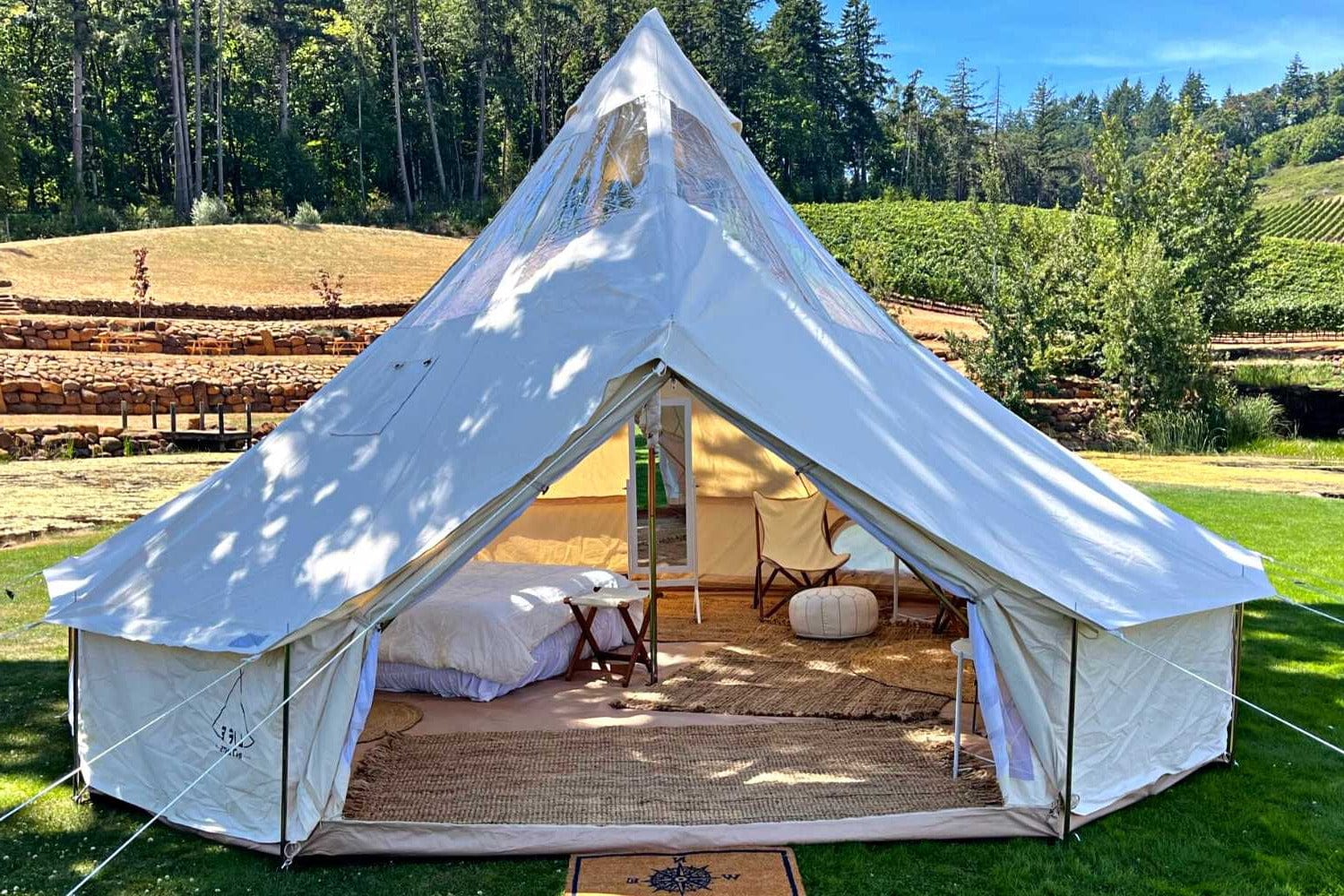 Life inTents Canvas Tent Life inTents Stella™ Stargazing 360 View Canvas Bell Tent 20' (6 Meters)