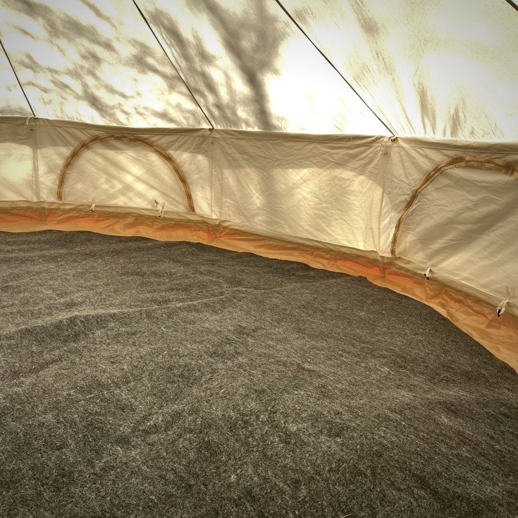 Life inTents Tent Accessories Charcoal Protective Bell Tent Rug | 16' (5m)