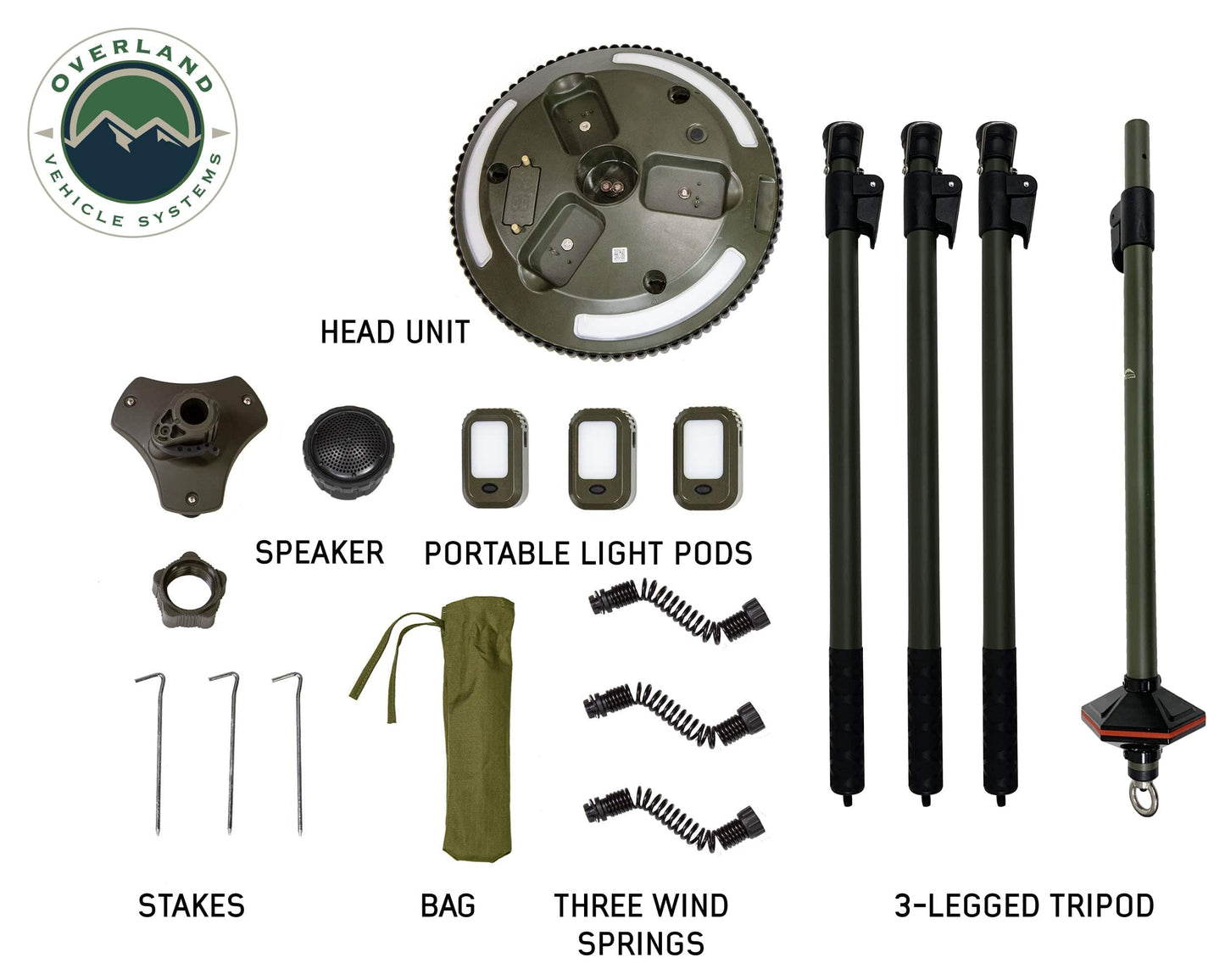 Overland Vehicle Systems Camp Light Overland Vehicle Systems UFO Solar Light  Pods & Speaker