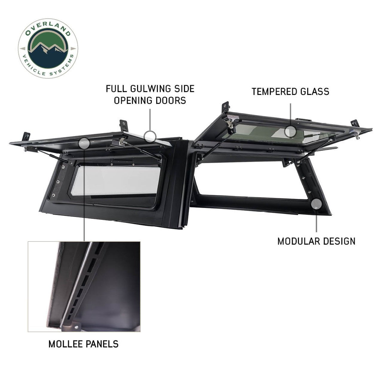 Overland Vehicle Systems Camper Shell Expedition | Truck Cap | Overland Vehicle Systems
