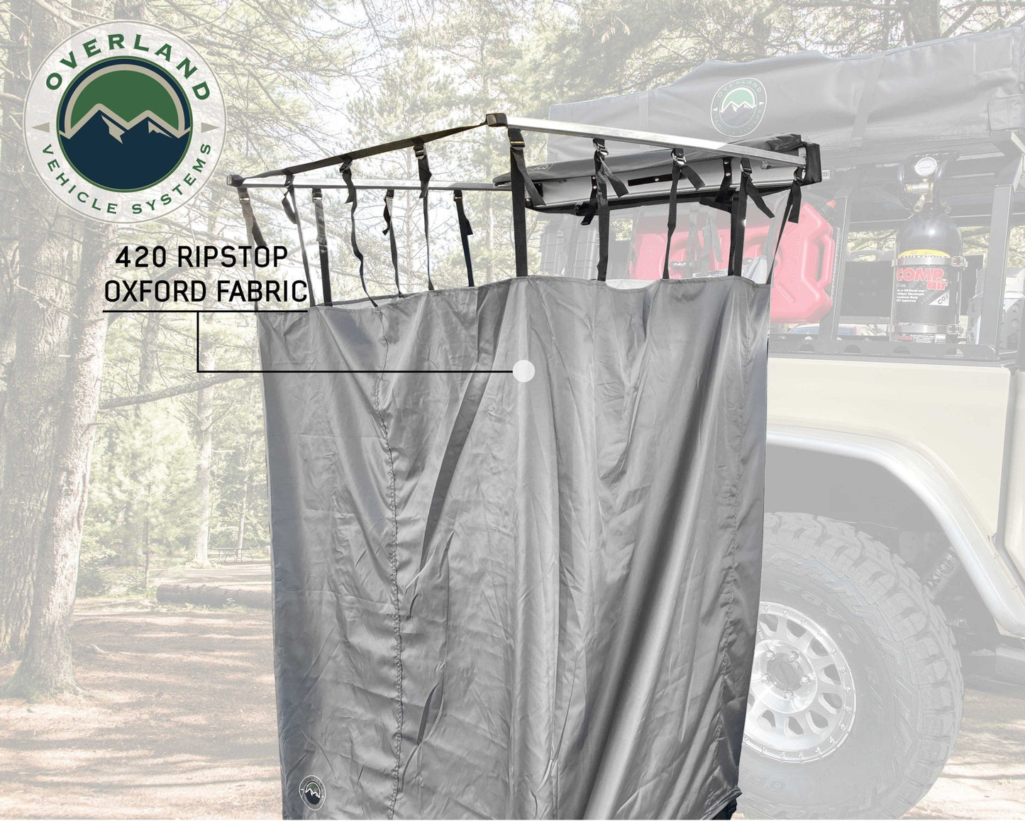 Overland Vehicle Systems Mobile Shower Car Side Shower Room | Overland Vehicle Systems