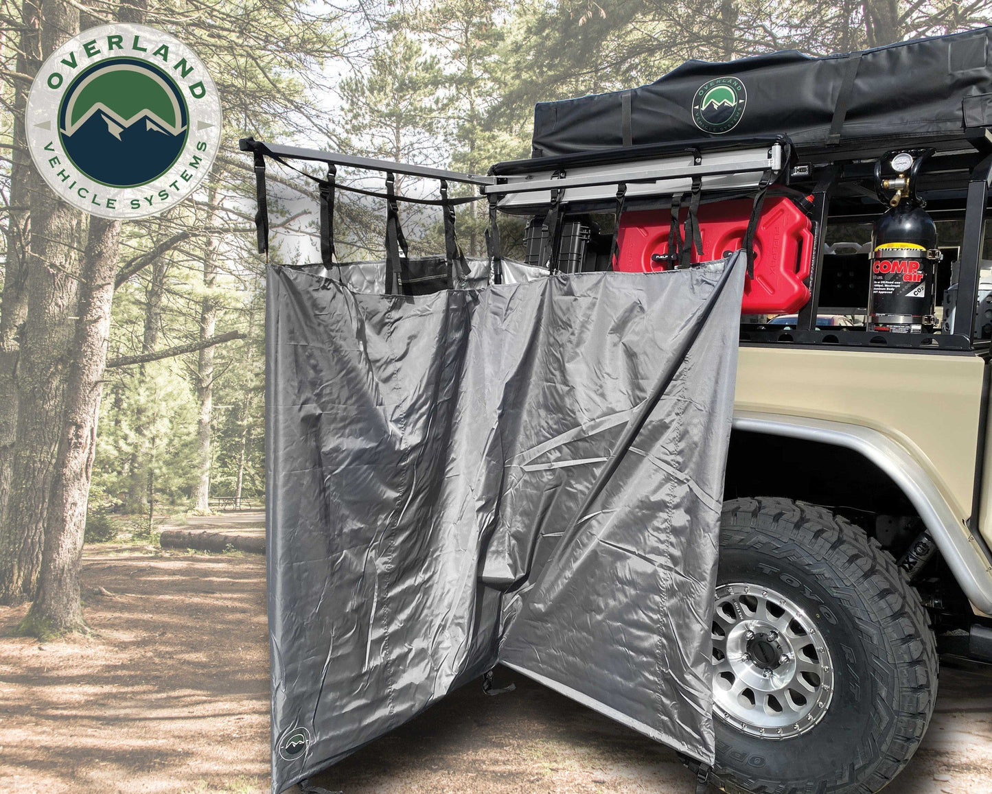 Overland Vehicle Systems Mobile Shower Car Side Shower Room | Overland Vehicle Systems