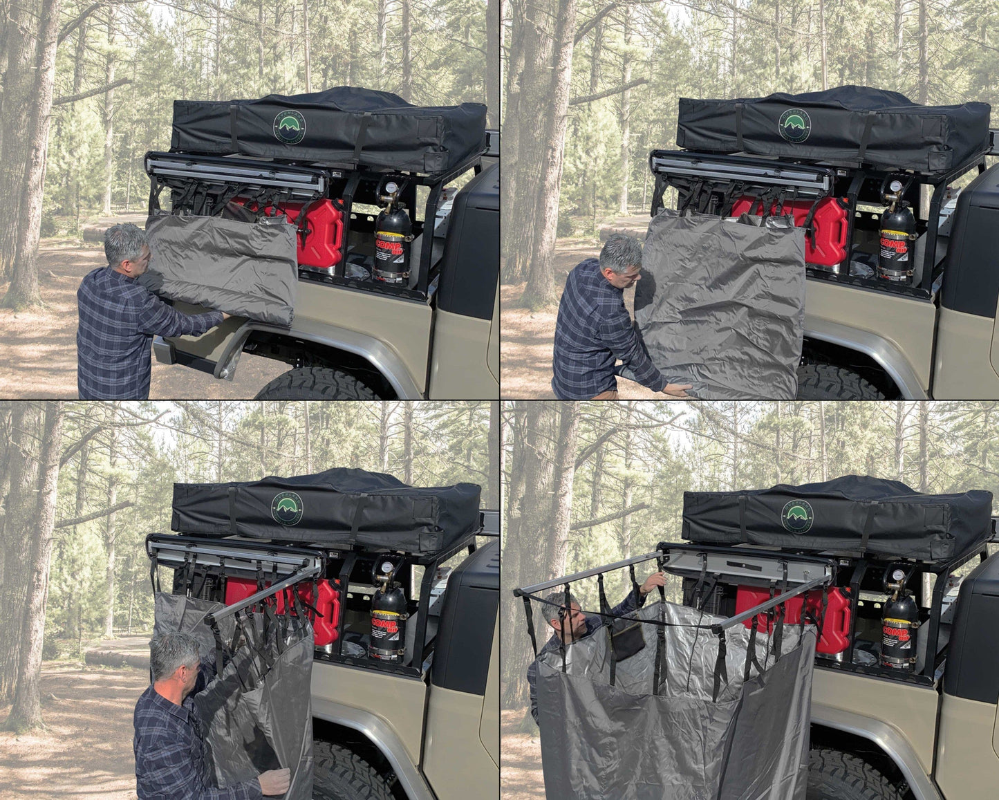Overland Vehicle Systems Mobile Shower Car Side Shower Room | Overland Vehicle Systems