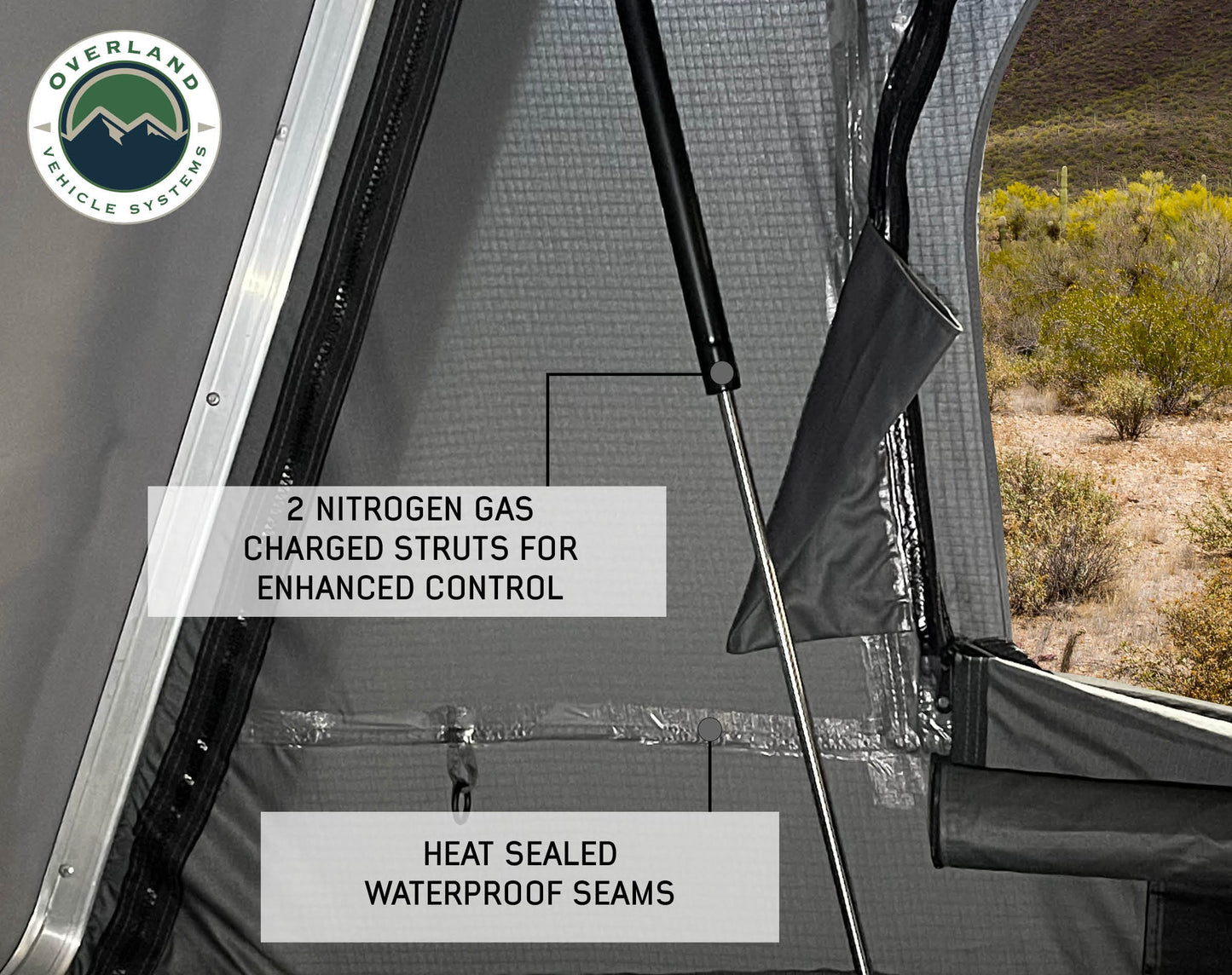 Overland Vehicle Systems Overland Vehicle Systems Bushveld Hard Shell 4 Person Roof Top Tent