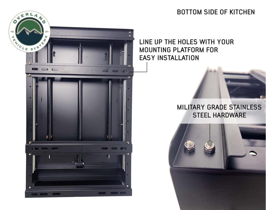 Overland Vehicle Systems Overland Vehicle Systems Camp Cargo Box Kitchen With Slide Out Sink, Cooking Shelf and Work Station