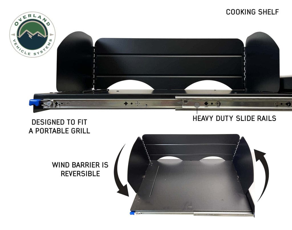Overland Vehicle Systems Overland Vehicle Systems Camp Cargo Box Kitchen With Slide Out Sink, Cooking Shelf and Work Station