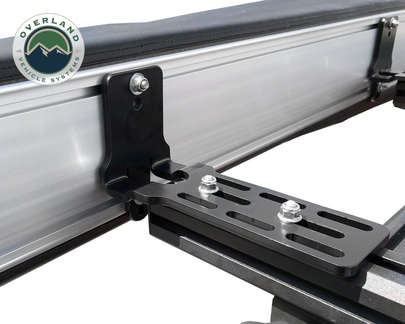 Overland Vehicle Systems Overland Vehicle Systems Nomadic Awning 270 Dark Gray Cover With Black Transit Cover & Brackets for Drivers Side