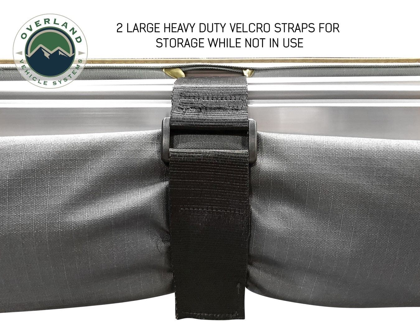 Overland Vehicle Systems Overland Vehicle Systems Nomadic Awning 270 Dark Gray Cover With Black Transit Cover & Brackets for Drivers Side