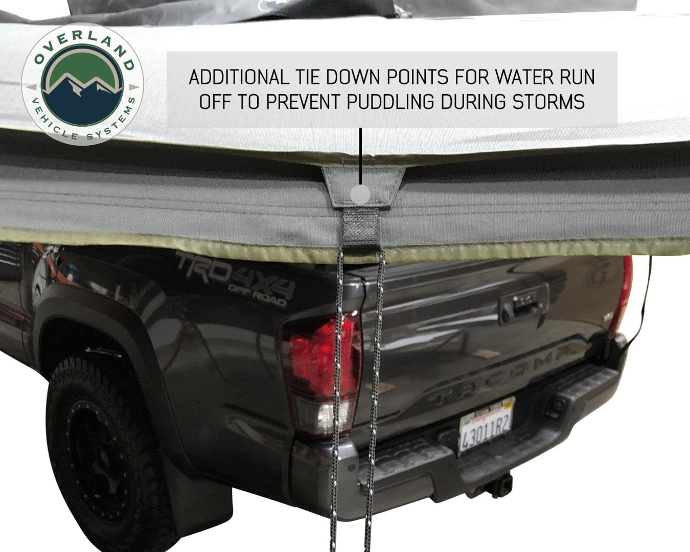 Overland Vehicle Systems Overland Vehicle Systems Nomadic Awning 270 Dark Gray Cover With Black Transit Cover & Brackets for Drivers Side