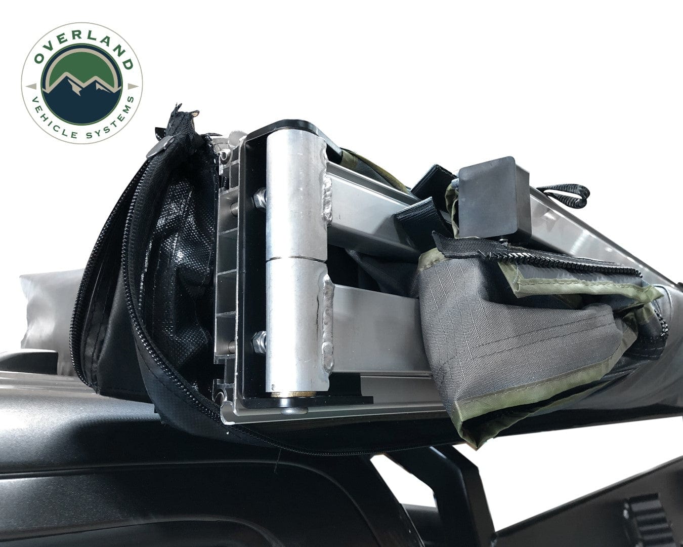 Overland Vehicle Systems Overland Vehicle Systems Nomadic Awning 270 Dark Gray Cover With Black Transit Cover & Brackets for Drivers Side
