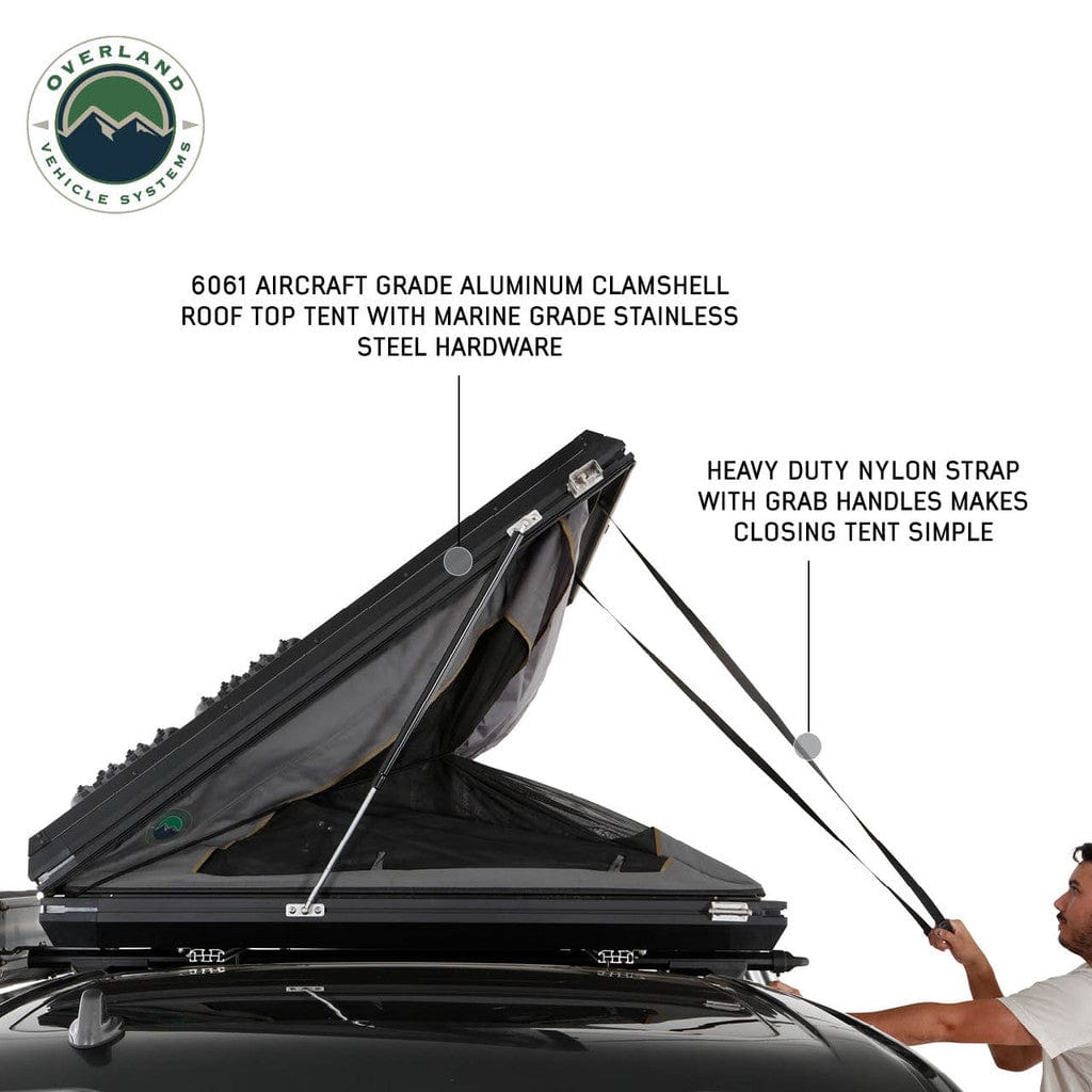 Overland Vehicle Systems Overland Vehicle Systems Sidewinder Aluminum Side Opening 2-3 Person Roof Top Tent