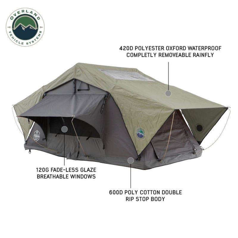 Overland Vehicle Systems (OVS) Soft Shell Roof Top Tent Overland Vehicle Systems Nomadic Standard Roof Top Tent