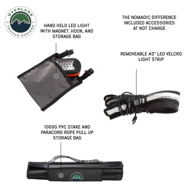 Overland Vehicle Systems (OVS) Soft Shell Roof Top Tent Overland Vehicle Systems Nomadic Standard Roof Top Tent