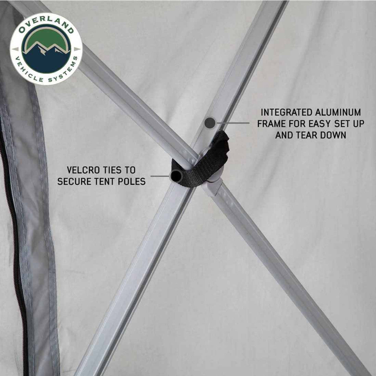 Overland Vehicle Systems Portable Safari Tent - Quick Deploying Gray Ground Tent