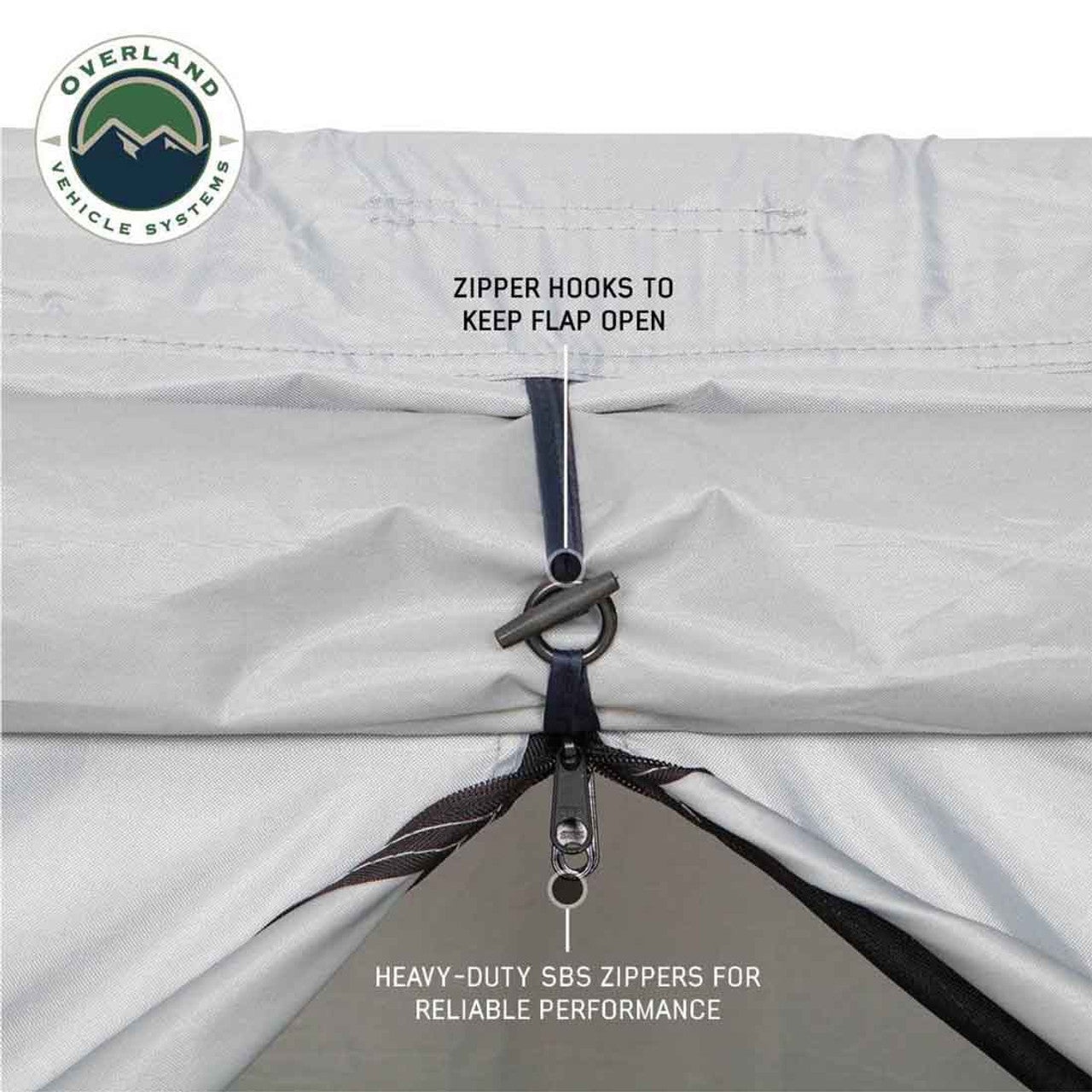 Overland Vehicle Systems Portable Safari Tent - Quick Deploying Gray Ground Tent
