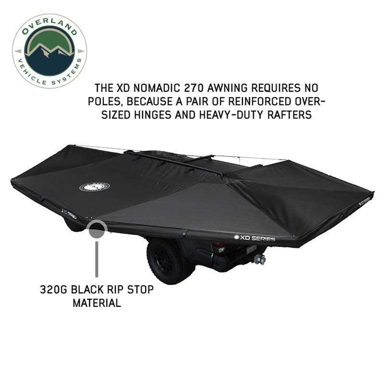 Overland Vehicle Systems XD Nomadic 270/180 Blackout Awning