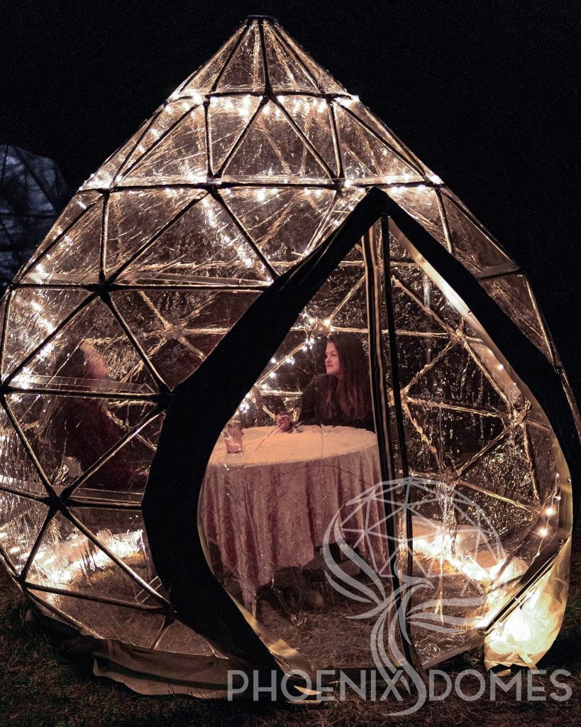 Phoenix Domes Zome Patio Zome | Clear Geodesic Dome | Phoenix Domes