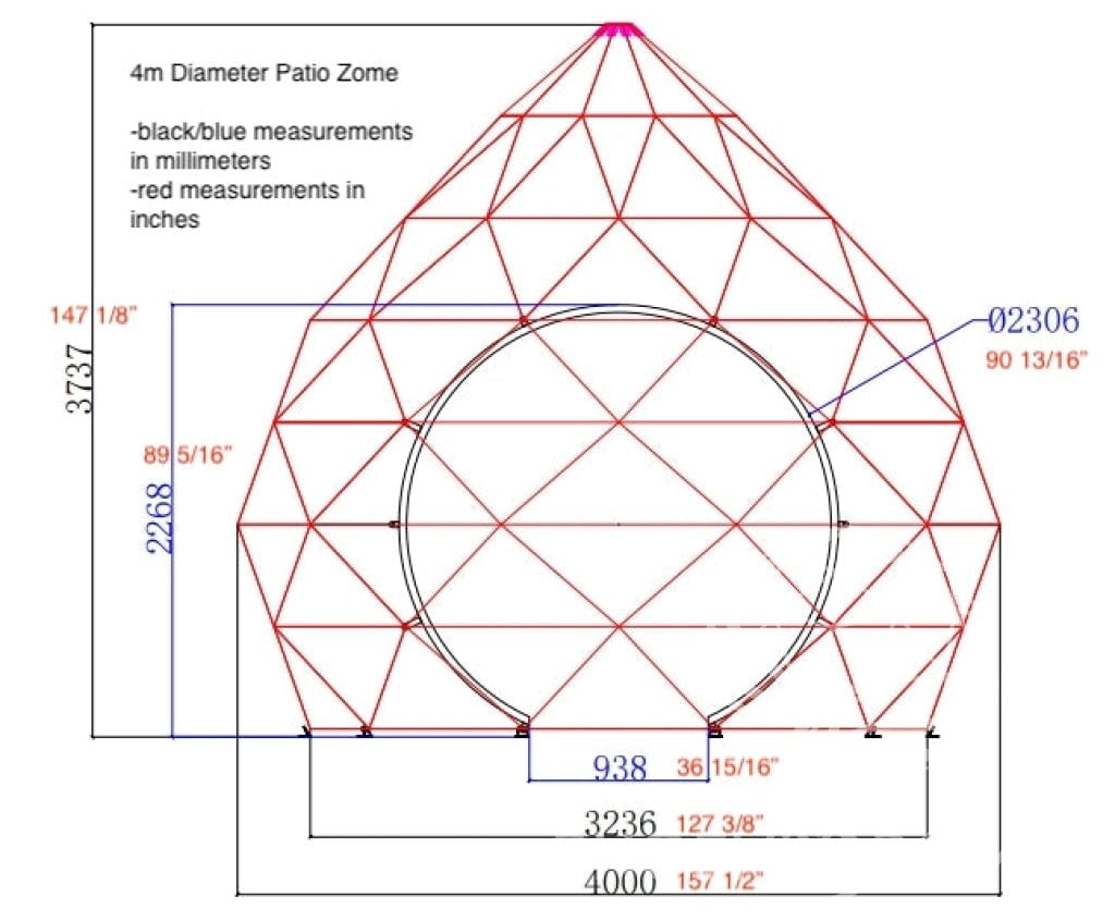 Phoenix Domes Zome Patio Zome | Clear Geodesic Dome | Phoenix Domes