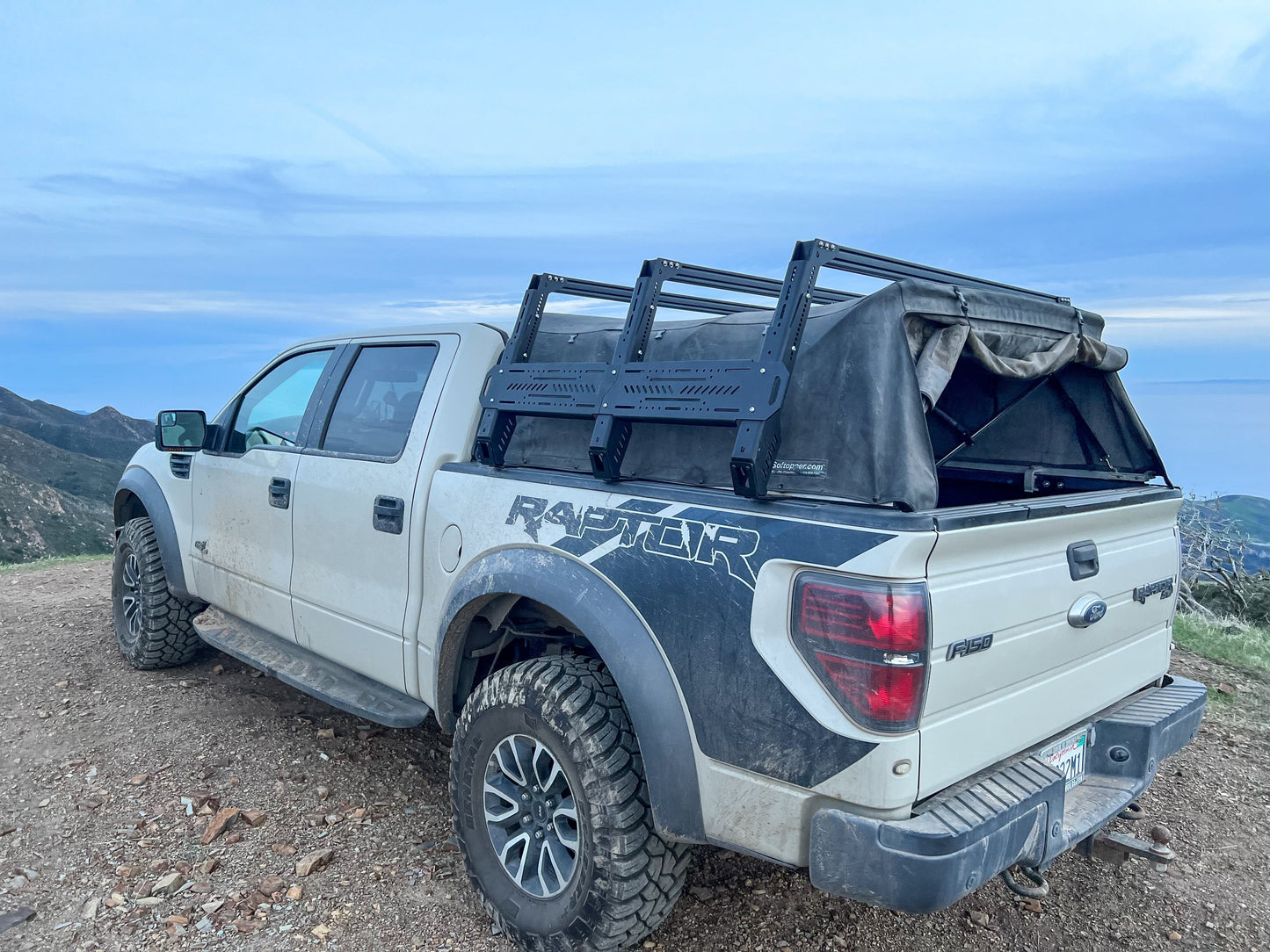upTOP Overland Overland Bed Rack Ford Raptor or F150 (F250+ Excluded) upTOP Overland | TRUSS Soft Top Compatible Bed Rack