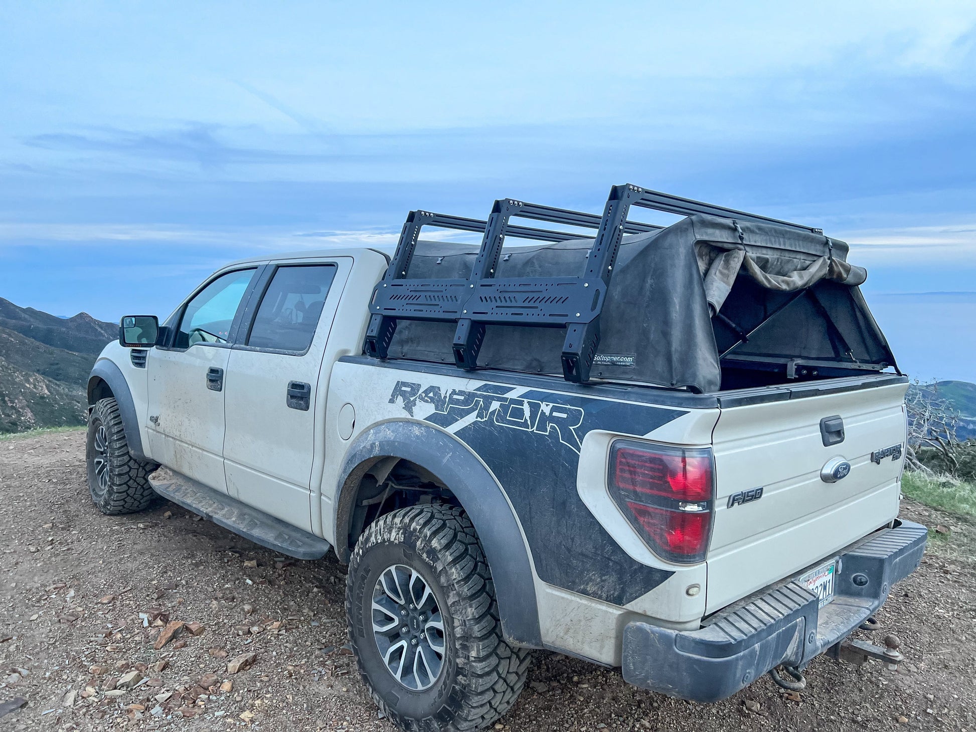 upTOP Overland Overland Bed Rack Ford Raptor or F150 (F250+ Excluded) upTOP Overland | TRUSS Soft Top Compatible Bed Rack