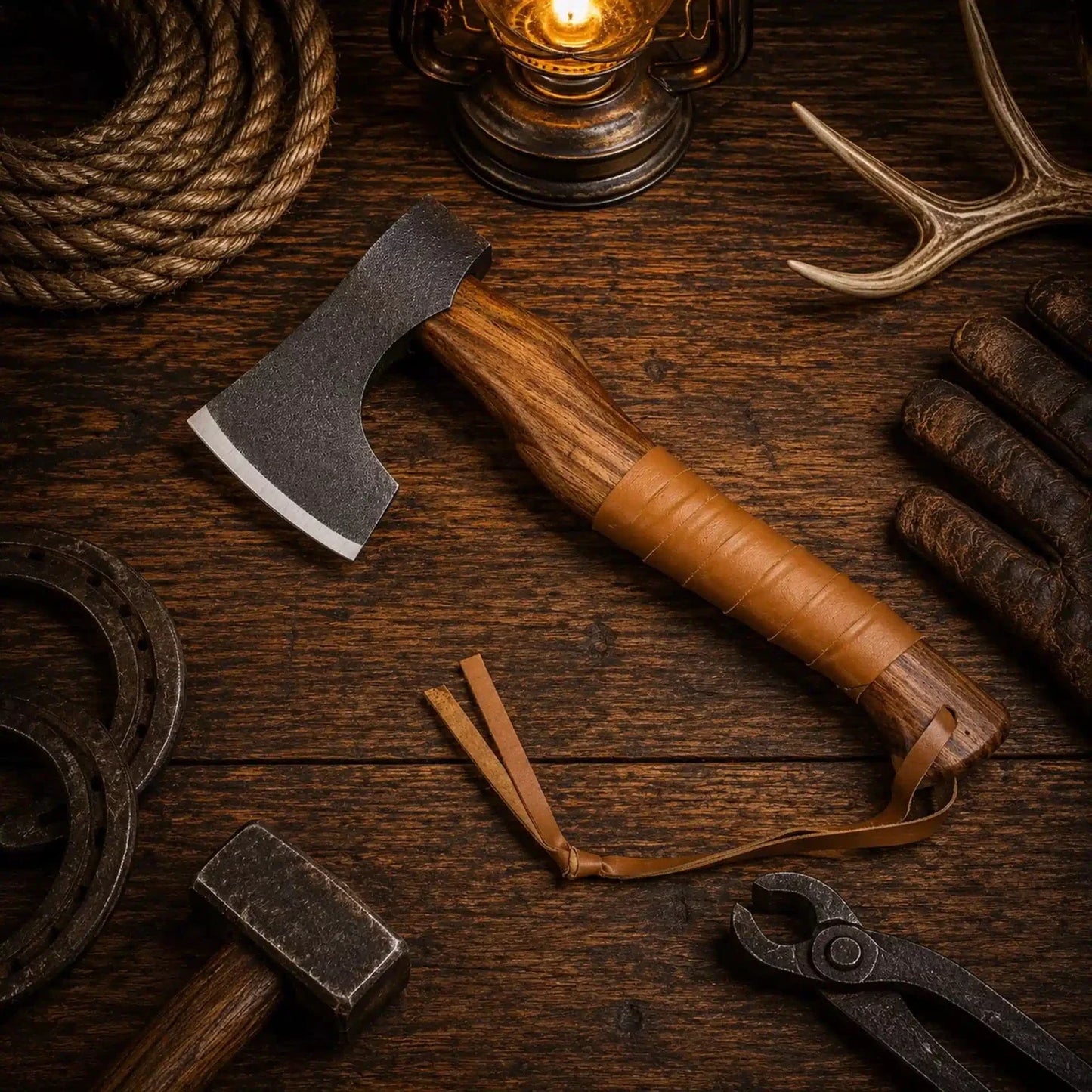 HAND FORGED CARBON STEEL HANDMADE Throwing TOMAHAWK HATCHET AXE