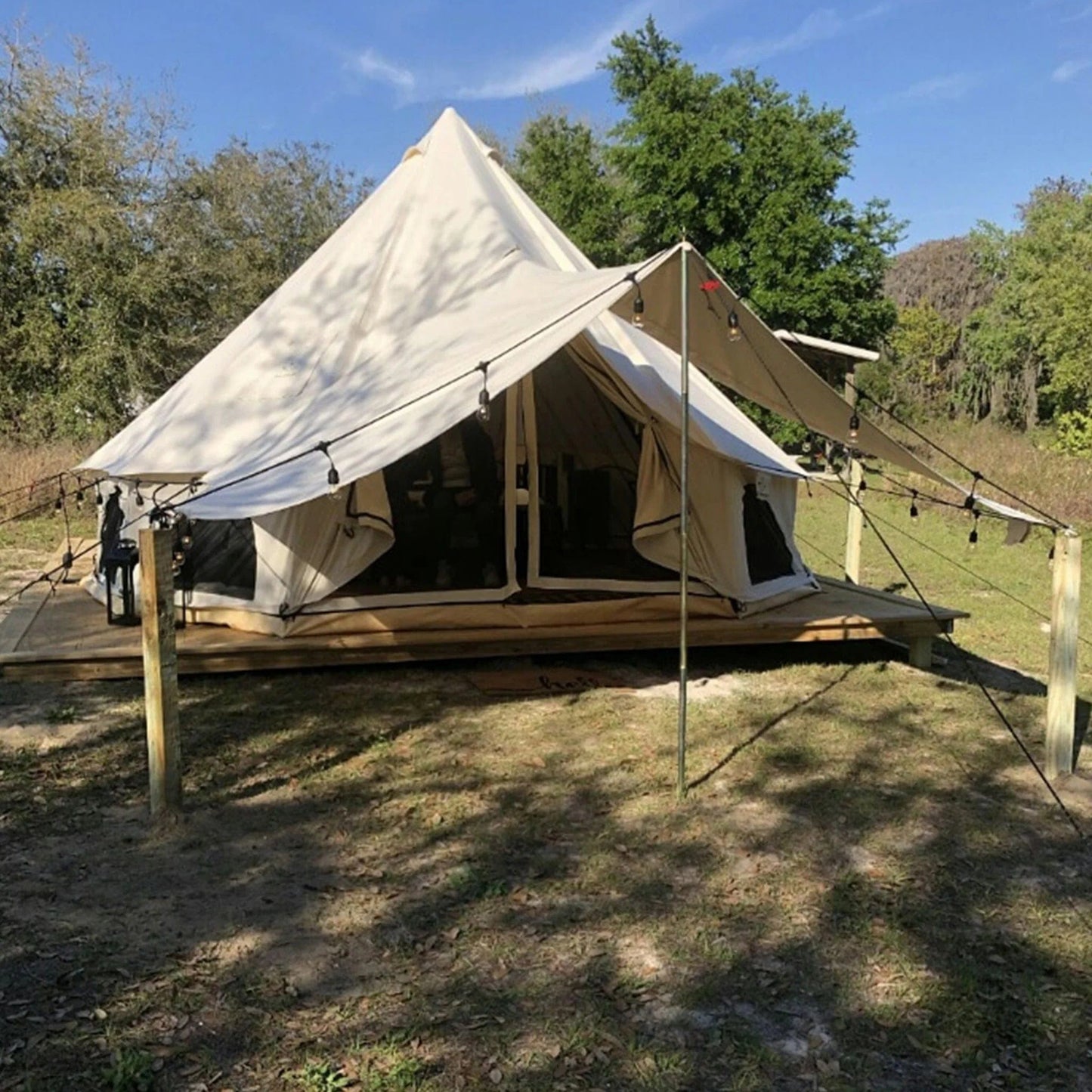 White Duck Outdoors Canvas Tent Accessories Awning for for White Duck Outdoors Regatta and Avalon Canvas Bell Tents