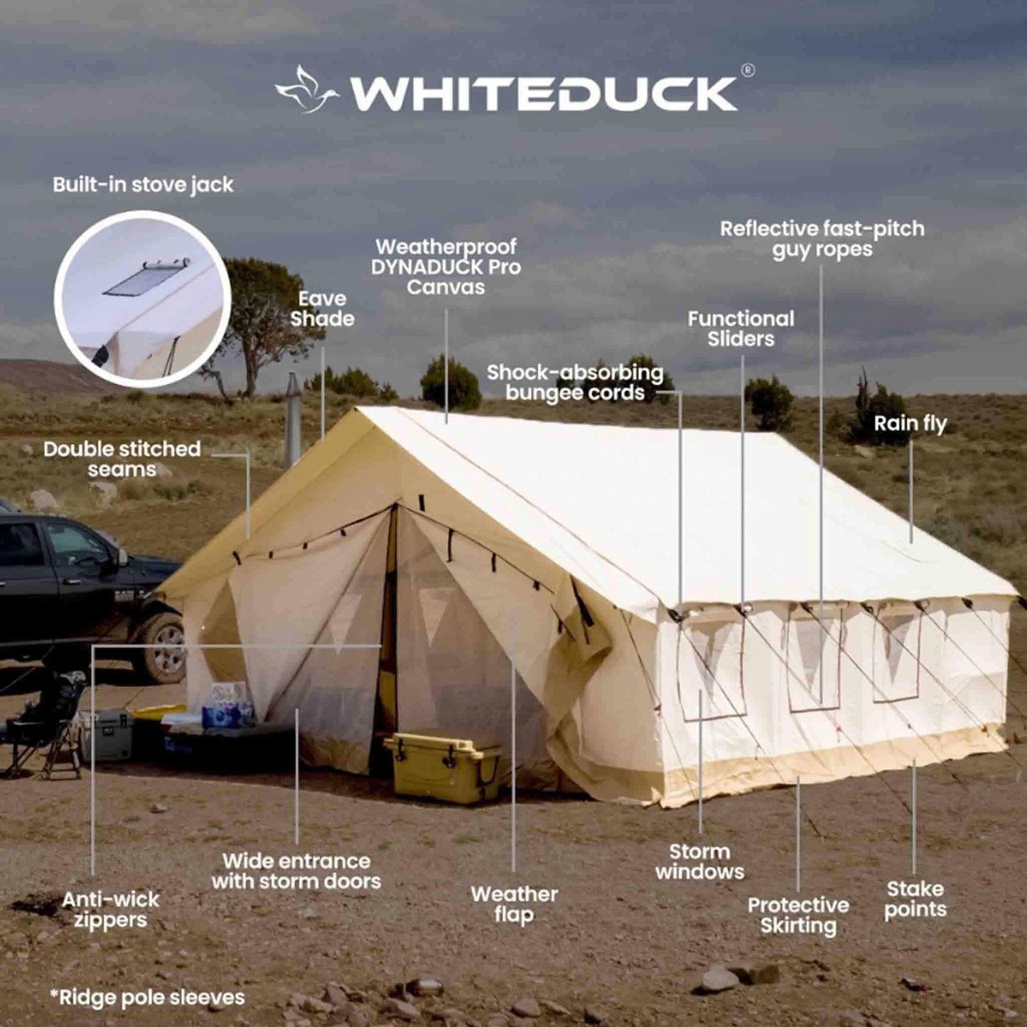 White Duck Outdoors Canvas Tent White Duck Outdoors Alpha Canvas Wall Tent