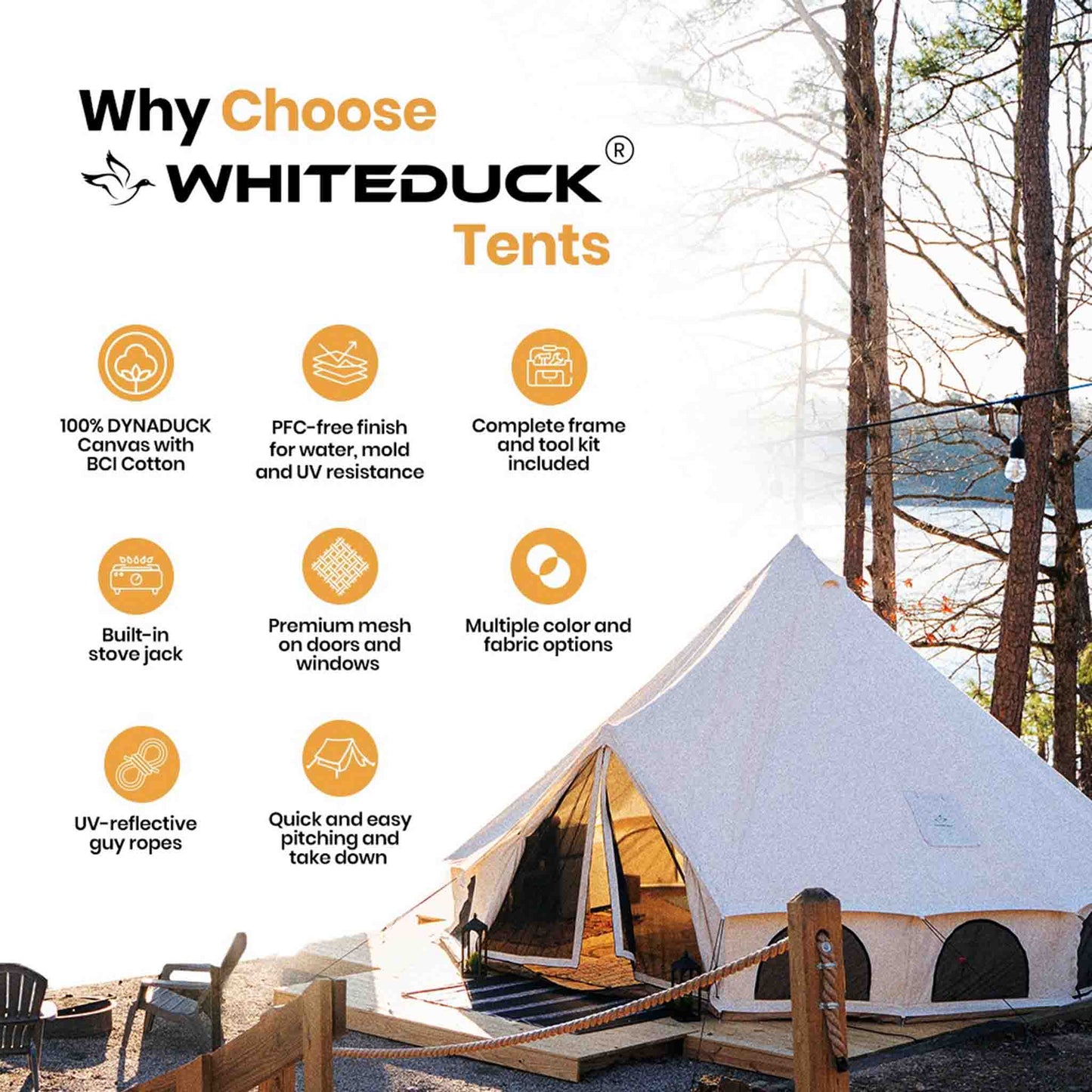 White Duck Outdoors Canvas Tent White Duck Outdoors Avalon Canvas Bell Tent