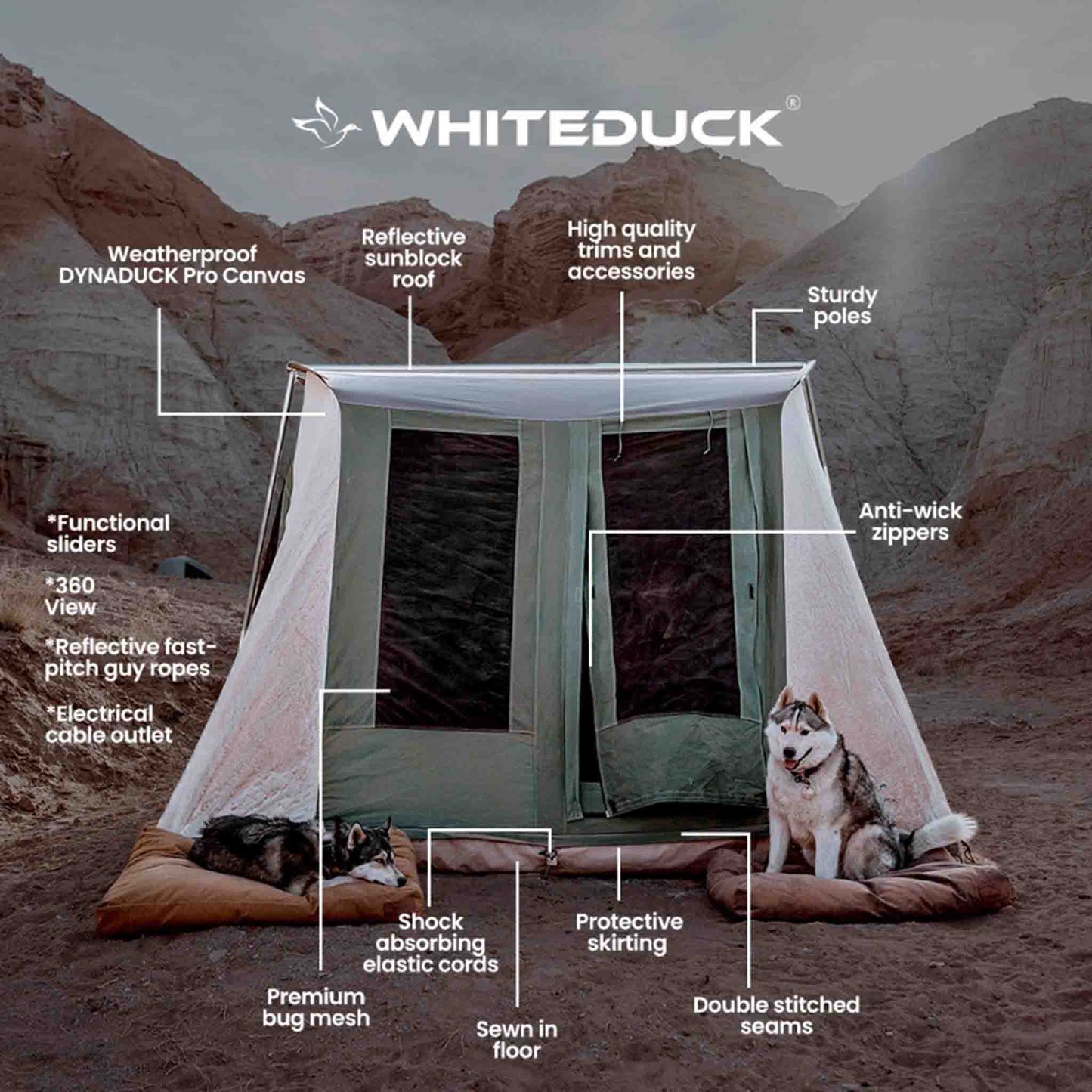 White Duck Outdoors White Duck Outdoors Prota Canvas Tent Standard/Deluxe - 10'x10'