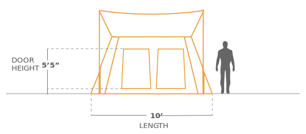 White Duck Outdoors White Duck Outdoors Prota Canvas Tent Standard/Deluxe - 10'x10'