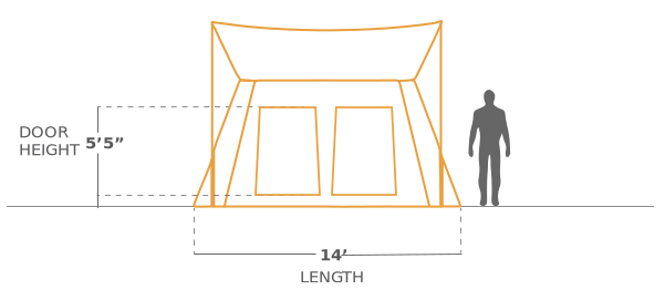 White Duck Outdoors White Duck Outdoors Prota Canvas Tent Standard/Deluxe - 10'x14'