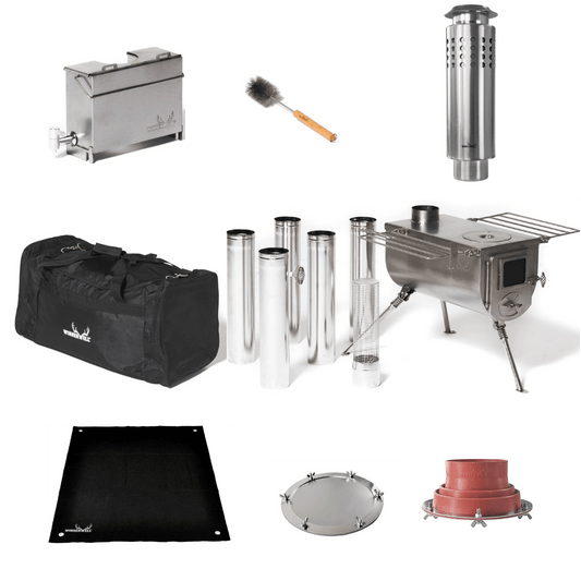 Winnerwell Camp Kitchen Woodlander Standard Woodlander Bundle | Hot Tent Kit for Wall and Bell Tents | Winnerwell