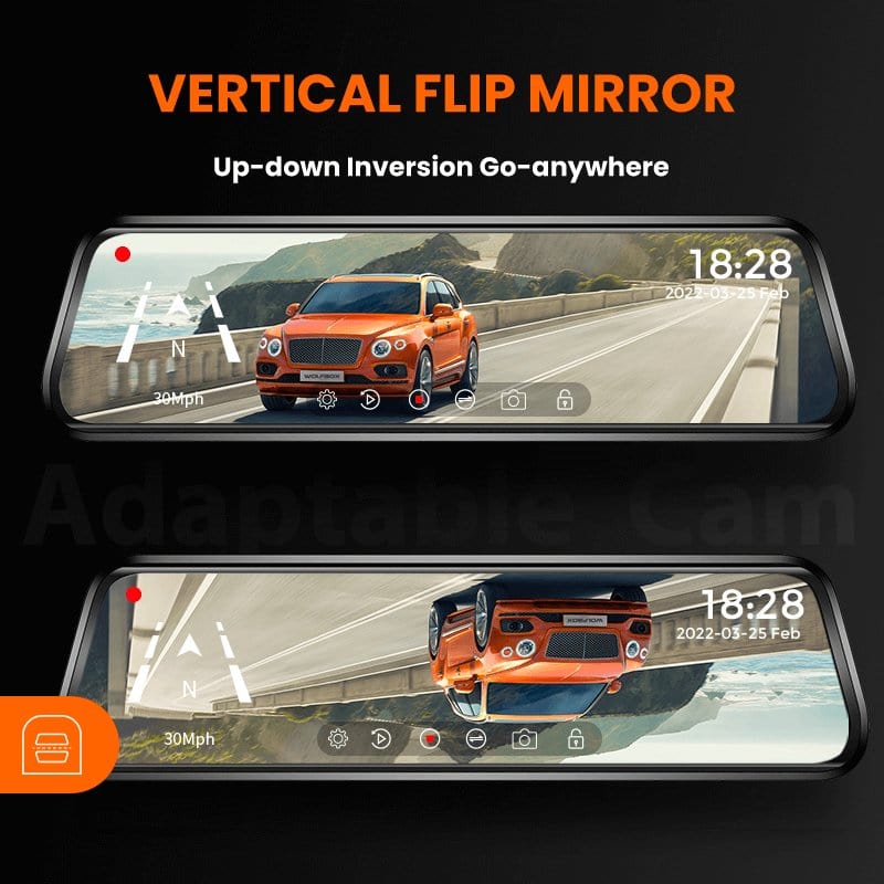 WOLFBOX camera G900 4K+2.5K | Dash Cam Smart Mirror | WOLFBOX