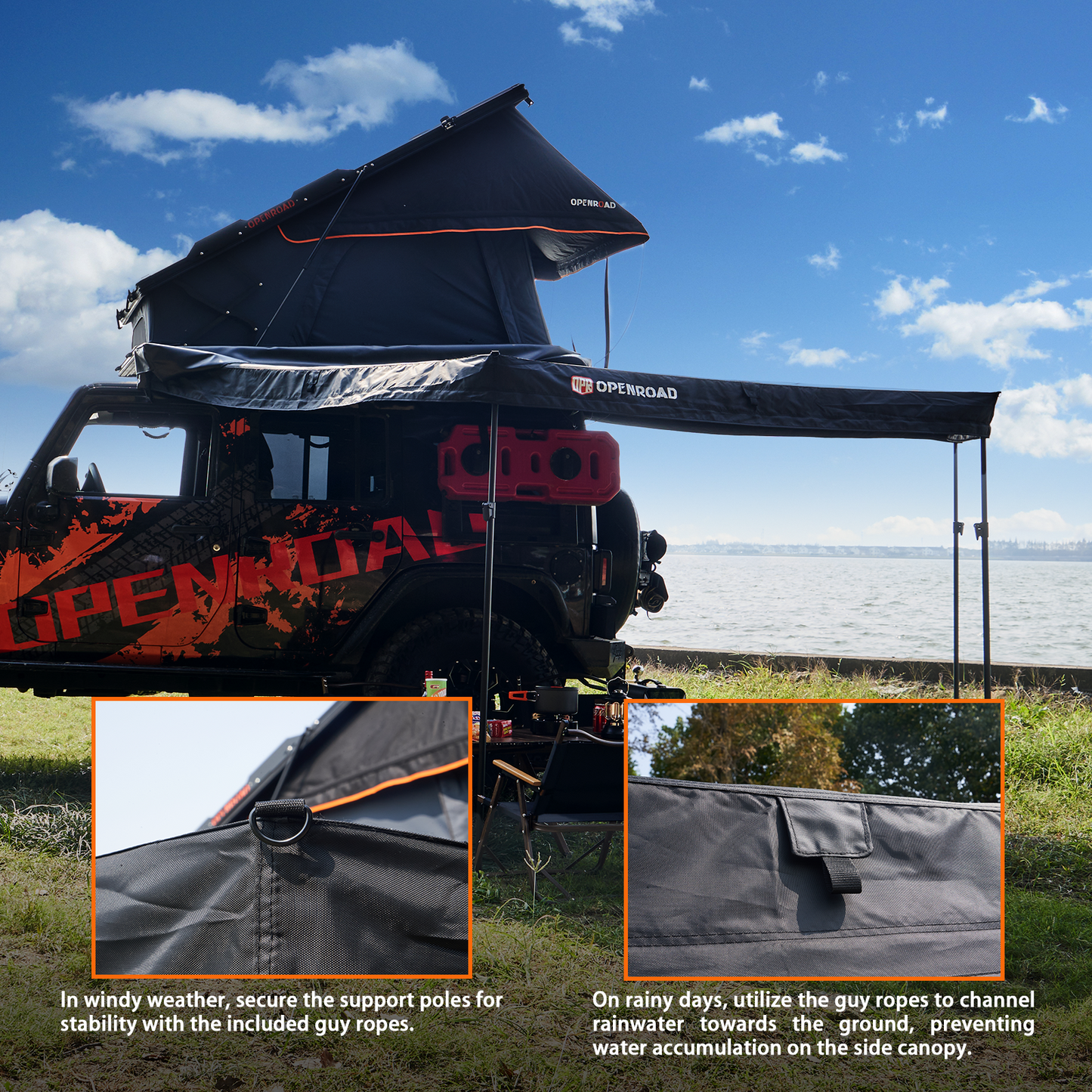 OPENROAD 270 DEGREE FREESTANDING BATWING AWNING awnings openroad4wd.com