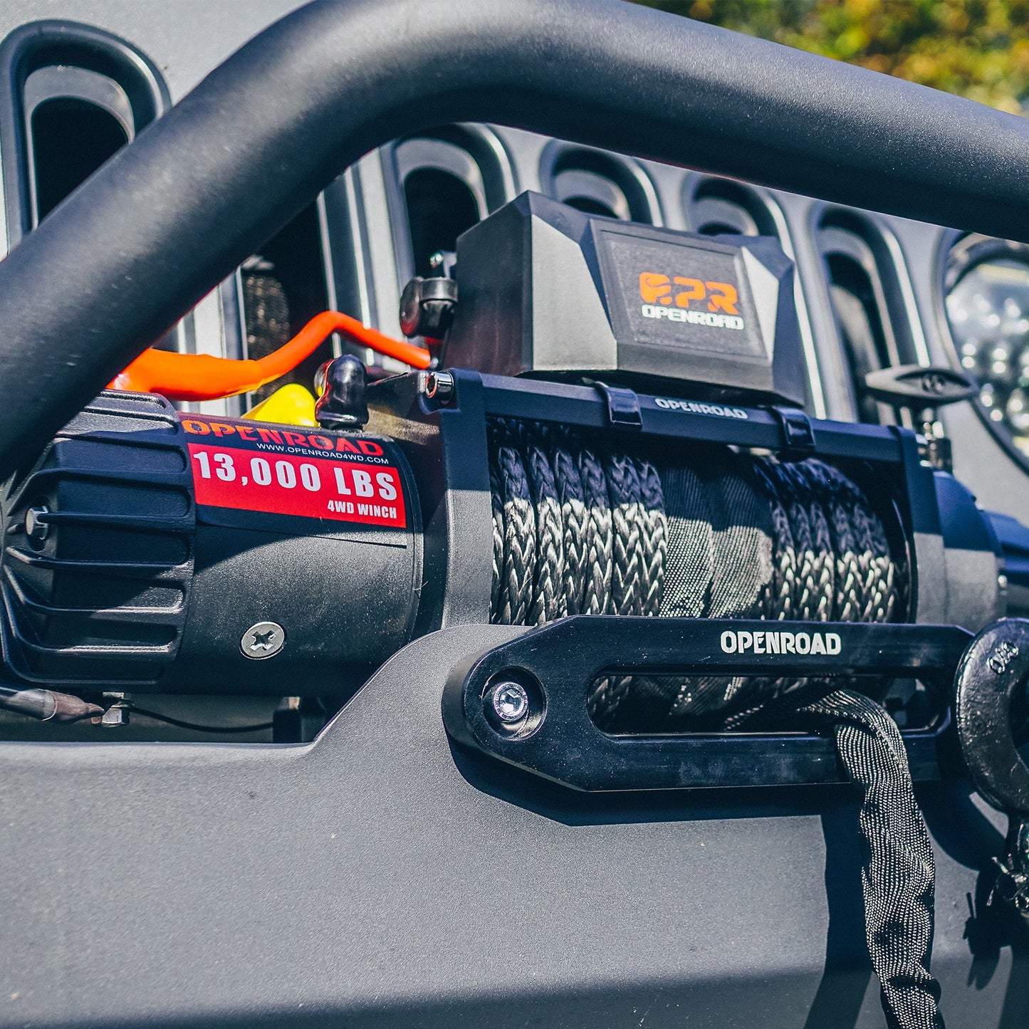 OPENROAD 13,000lbs Winch with Synthetic Rope and 2 Wireless Remotes -Panther Series 2S Plus winch OPENROAD