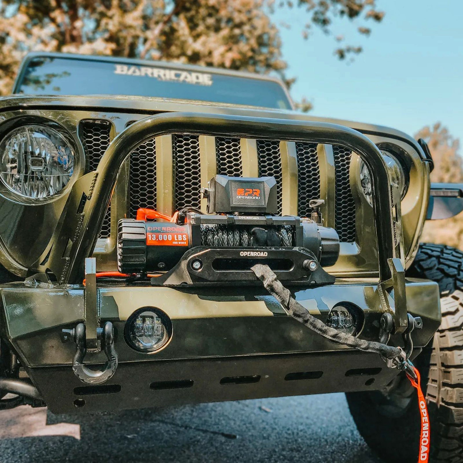 OPENROAD 13,000lbs Winch with Synthetic Rope and 2 Wireless Remotes -Panther Series 2S Plus winch OPENROAD