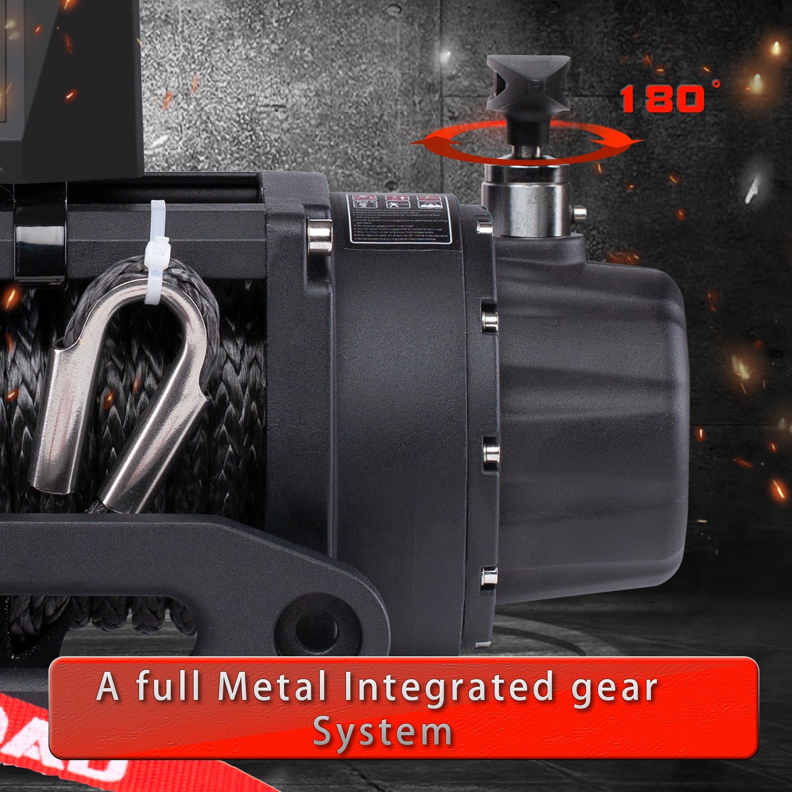 OPENROAD 13,000lbs Winch with Synthetic Rope and 2 Wireless Remotes -Panther Series 2S Plus winch OPENROAD