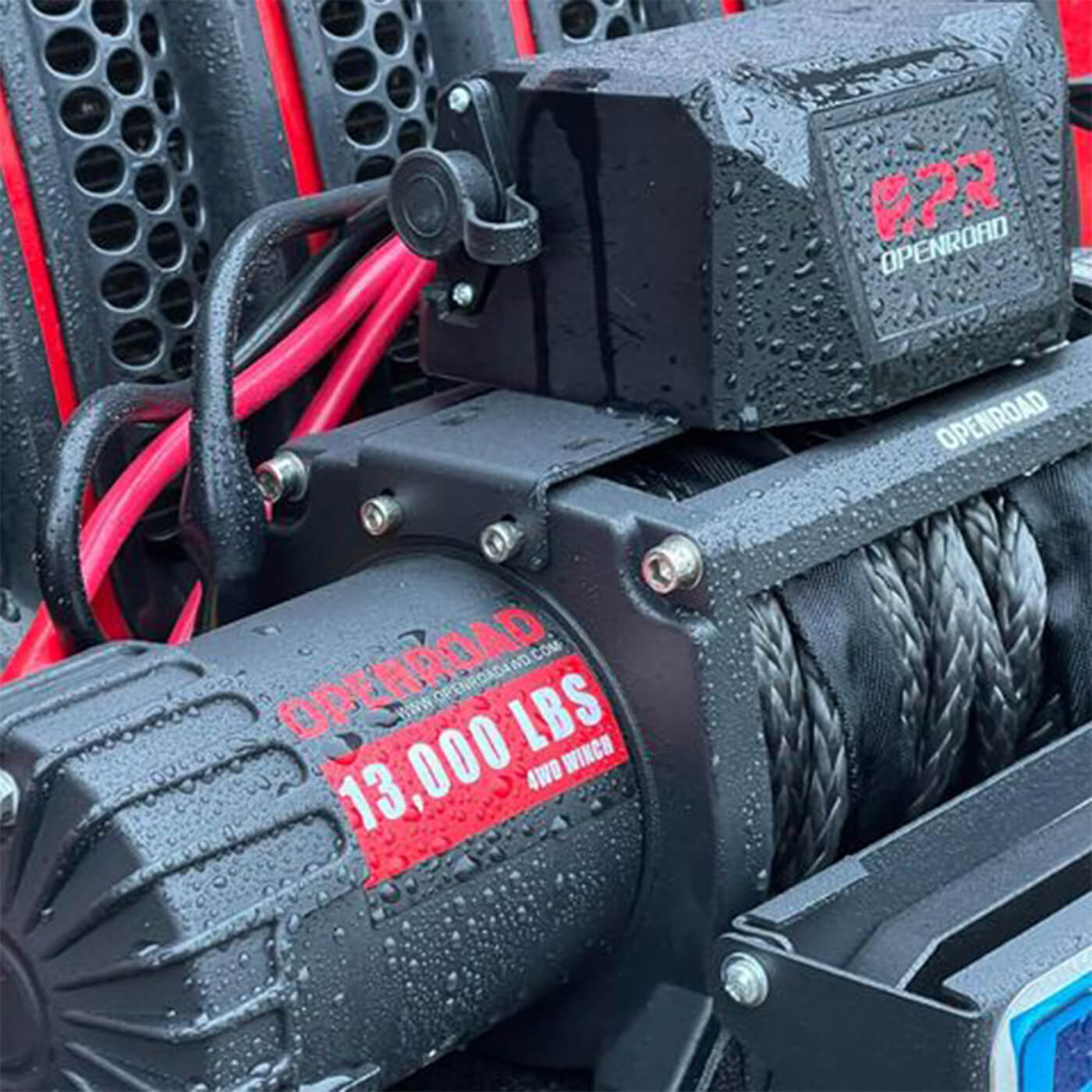 OPENROAD 13,000lbs Winch with Synthetic Rope and 2 Wireless Remotes -Panther Series 2S Plus winch OPENROAD