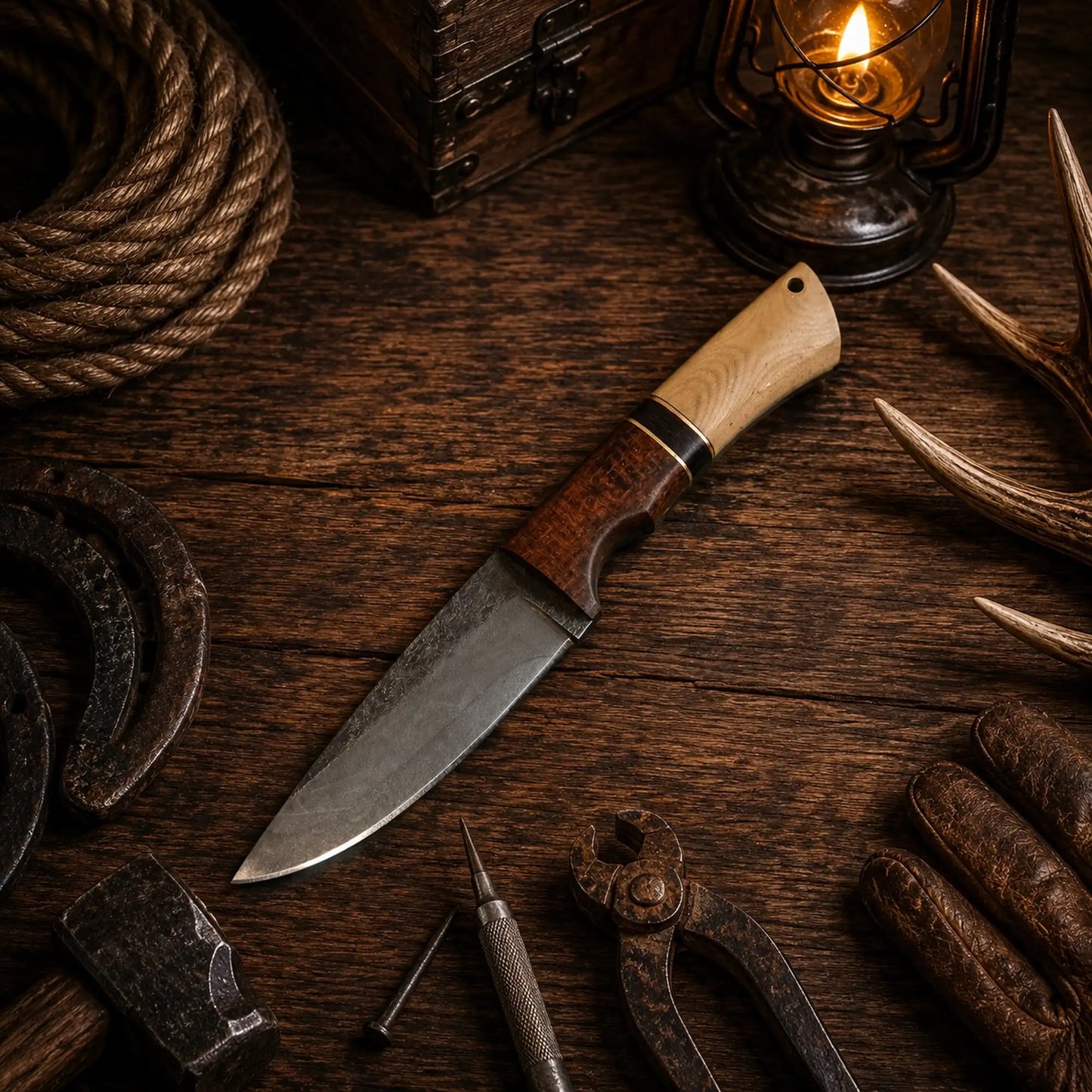 1095 Drop point Acid Wash Carbon Steel Fixed Blade survival Outdoor Camping Hunting Knife