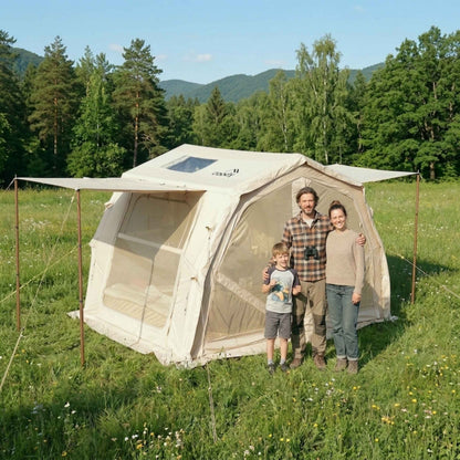 Coody 10.0 PRO Beige Premium Inflatable Canvas Tent for 2–4 Campers