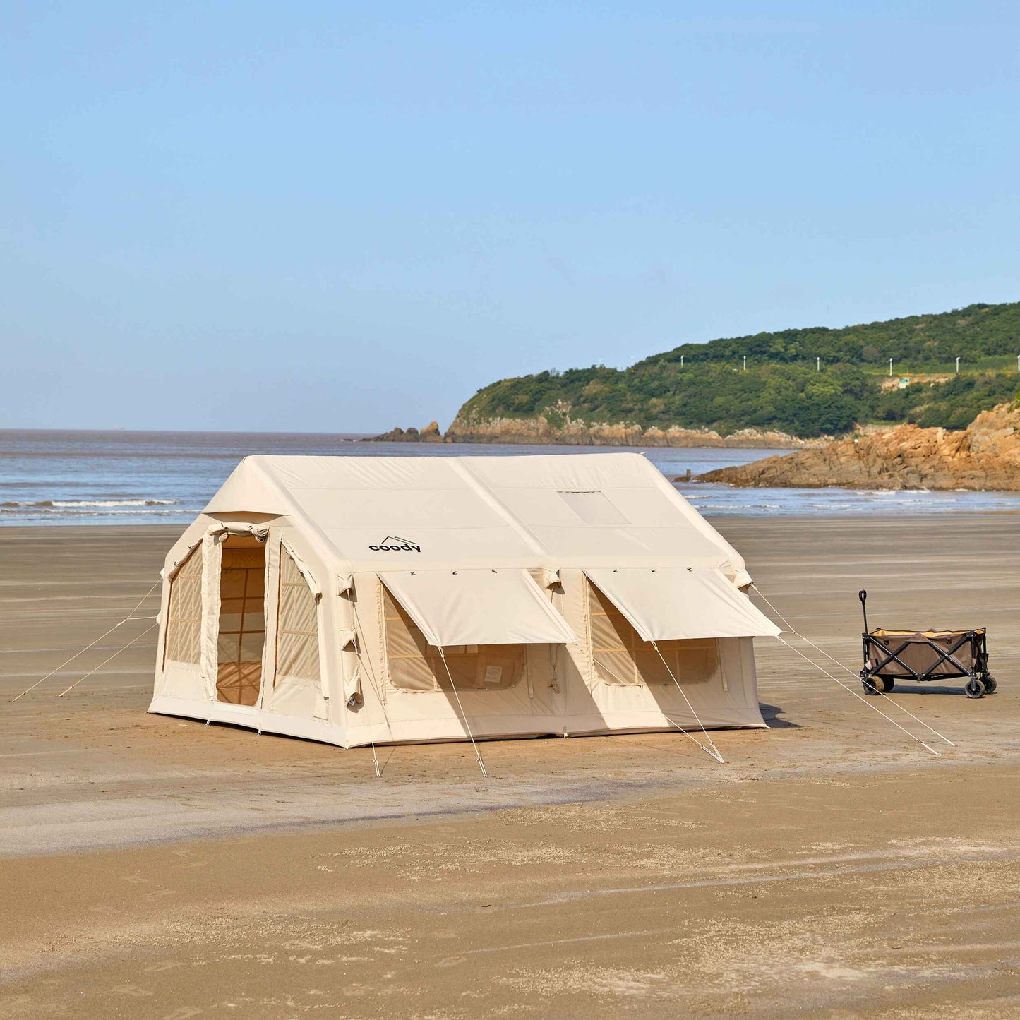 Coody 13.6 (Koala-5) Beige Inflatable Tent House for Camping (2-8 person)
